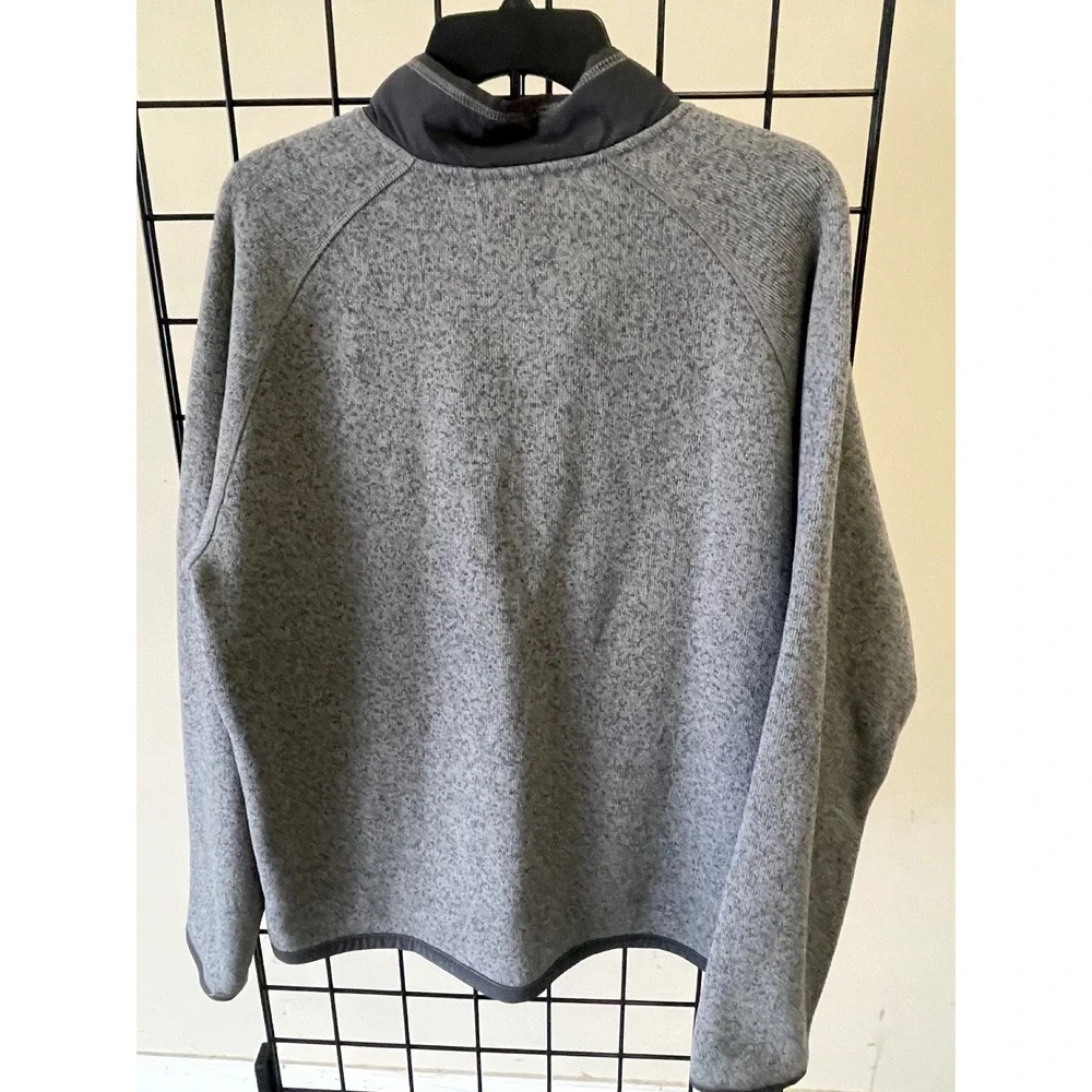 The North Face Mens Grey Gordon Lyons Full Zip Heathered Fleece Jacket Large‎